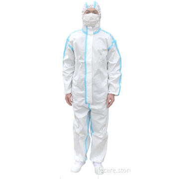 Andningsbar och flexibel kostym Anti-Blood Medical Coverall